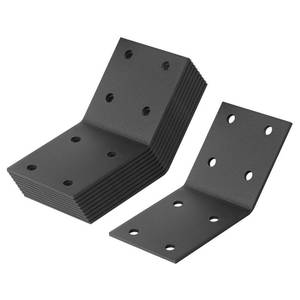lot 20431 image: eoere 10 PCS 2-12 Flush Inside 45 Degree Angle Bracket Plate, Corner Brace Connector for Post and Beam, Fixing Furniture, Thickness 18