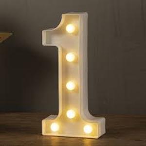 lot 2148 image: Number one light up decoration white