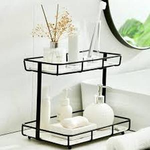 lot 3301 image: Black metal shelving