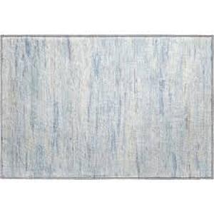 lot 6024 image: Blue and White Marble Pattern Area Rug 29.5x17 in