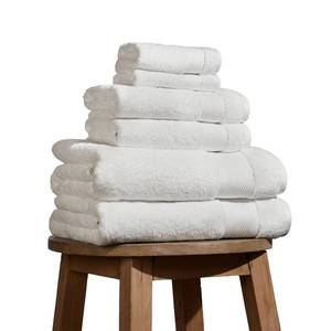 lot 1261 image: BIOWEAVES 100% Organic Cotton 700 GSM Plush 6-Piece Towel Set GOTS Certified, 2 Bath Towels, 2 Hand Towels & 2 Washcloths - Ivory