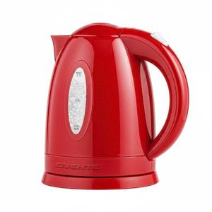 lot 1271 image: OVENTE Electric Kettle, 1.7L Fast Boiling Water Heater for Coffee or Tea, BPA Free with Water Level Gauge, Auto Shut-Off, Boil-Dry Protection, Indicator Light and Removable Filter, Red KP72R