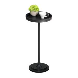 lot 1281 image: HOOBRO Small Round Side Table, Drink Table, Coffee Martini Table with Pedestal Accent for Small Spaces in Living Room, Bedroom, Sofa Couch, Black BB168BZ01