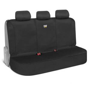 lot 1317 image: CAT Flexfit Black Rear Seat Cover for Car - Durable Canvas Material Back Car Seat Covers 6040 Split Bench Protector �� Back Seats Cover for Truck & SUV Rear Bench Protector Interior Car Accessories