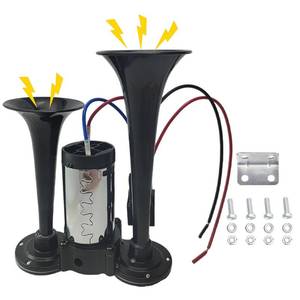 lot 1325 image: ZJ1WYZQQ 12V 600DB Upgraded Air Horn Dual Trumpets,Super Loud Air Horn for Truck, Dual Electric Air Horns Kit for Vehicles- With Compressor, Suitable for 12v Cars,SUV,Motorcycles, Trains,Pickups,Boats