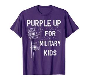 lot 2231 image: Purple Up for Military Kids - Month of The Military Child T-Shirt Small