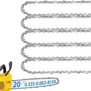lot 2232 image: 5 Pack 20 Inch Chainsaw Chain .325 Pitch .063 Gauge 81 Drive Links Fit Stihl MS260, MS261, MS270, MS271, MS280, MS291, MS290, 024 026 028 029 03 030 036 039 and More.