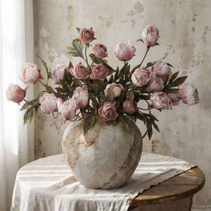 lot 2256 image: Thiccywoov 8 Pcs Faux Peony Stems Flowers Bulk Vintage Artificial Silk Peonies Stems Real Look Fake Peonies Branch for Vase Filler DIY Bouquet Centerpiece Home Indoor Outdoor Decor (Brownish)