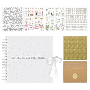 lot 2272 image: Tenceur 10 x 10 Inch Letters to the Bride Scrapbook Wedding Memory Book Bridal DIY Blank Paper Scrapbook Photo Album Guest Book Sign with Stickers Envelopes Double Sided Tapes