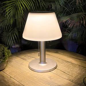 lot 3306 image: shumi Solar Table Lamp Outdoor Indoor - 3 Lighting Modes, Eye-Caring LED Waterproof Cordless Solar Desk Lamp with Pull Chain for Outside Patio Garden Bedroom Living Room(White Modern Decor)