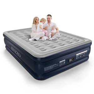 lot 3311 image: KNZZO Queen Air Mattress with Built-in Pump, 18 Top Inflatable Mattress with Waterproof Flocking Fabric, Three-Minute Quick-Inflatable Bed. Portable Blow Up Mattress for Home, Outdoor and Guests