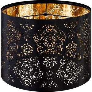 lot 4110 image: GO&SO Black Lamp Shades For Table Lamps, 13 Top x 13 Bottom x 10 High(Spider), Industrial Laser Floral Medium Drum Lampshades, Replacement Living Room Floor Lamp Shade Home Decro, Assembly Required