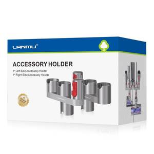 lot 4114 image: LANMU Accessory Holder Compatible with Dyson V15 V11 V10 V8 V7 Outsize Gen5 Cordless Stick Vacuum Cleaner, Drill Free Docking Station Attachments Organizer, Fit Accessories and Parts Storage