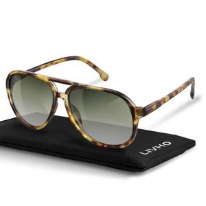 lot 4122 image: livho Trendy Polarized Aviator Sunglasses Women Men, Retro Sun Glasses for Women Men 2025, Oversized UV Protection Shades