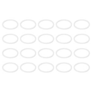 lot 4191 image: PATIKIL M28 PTFE Flat Washer, 20 Pcs 28mm ID 34mm OD 1.5mm Thick O-Ring Sealing Gasket Spacer for Fasten Screws Flanges Faucet Pipe Valves, White