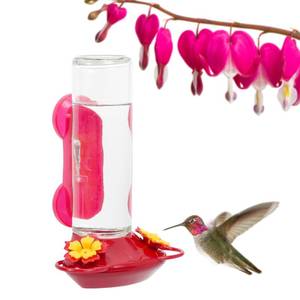 lot 4223 image: Perky-Pet Window-Mounted Glass Hummingbird Feeder - 14 fl oz Nectar Capacity - Entertaining Bird Watching - Glass Window Bird Feeder - 455-2 - Family Birdwatching