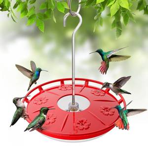 lot 4232 image: Kingsyard Saucer Hummingbird Feeders for Outdoors Hanging, 16 OZ 6 Bee Proof Feeding Ports Leak-Proof Humming Nectar Bird Feeder, Ant Moat Easy Clean, Jelly Oriole Feeders, Garden D�cor Gifts