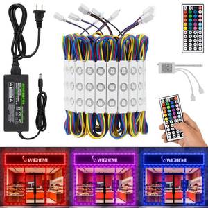 lot 5267 image: WICHEMI 40FT LED Lights for Store Front Window LED Lights for Business Commercial Storefront Lights 80PCS RGB Module for Signs 5050 SMD RGB Waterproof Strip Lights for Store Advertising Decor (White)