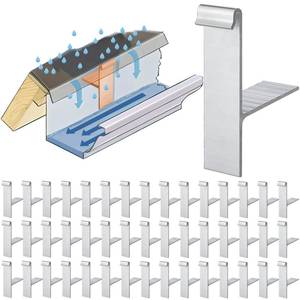 lot 5292 image: Blulu 50pcs 5 Inches Aluminum Gutter Wedges for 5 Inch K Style Gutters Use to Level Your When Fascia 4, 5, and 6 inch in Slanted Sloped Application Including Crown Molding (T,Silver Grey)