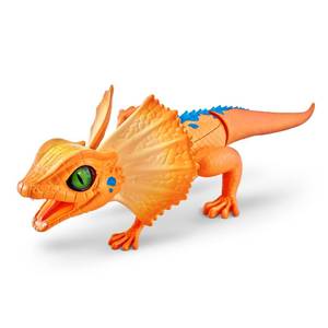 lot 5301 image: Robo Alive Lurking Lizard Series 3 Orange by ZURU Battery-Powered Robotic Light Up Interactive Electronic Reptile Toy That Moves (Orange)