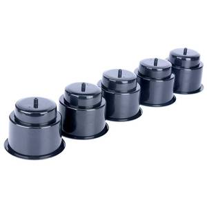 lot 6084 image: (Set of 5) Amarine-Made Black Recessed Drop in Plastic Cup Drink Can Holder with Drain for Boat Car Marine Rv - Black