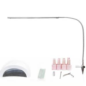 lot 6094 image: Brokimis Nail Desk Lamp with Clamp, New Upgrade 8-10W Dimmable LED 360° Flexible Gooseneck Nail Tech Table Desk Light for Manicure Reading Eyebrow Tattoo