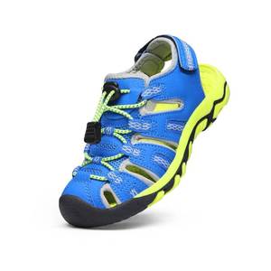 lot 6098 image: DREAM PAIRS Boys Girls Summer Outdoor Athletic Sport Sandals Walking Hiking Hook and Loop Adjustable Multicolor for ToddlerLittleBig Kids,Size 12 Little Kid,RoyalBlueGreyNeonGreen,160912-K