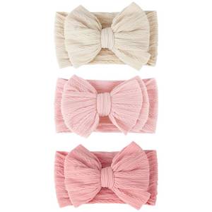 lot 10325 image: AQOKKA Baby Bows Headbands Nylon Baby Girl Headbands Soft Handmade Hairbands Toddler Hair Accessories for Girls Baby Newborn Infant Kids