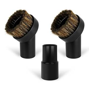 lot 10357 image: 3PCS Horse Hair Brush Vacuum Attachment Set - Black Round Horse Hair Vacuum Attachments & Brushes - Shop Vac Brush Attachment for Most Vacuum Cleaners Accessories - 1 14 Vacuum Attachments Included