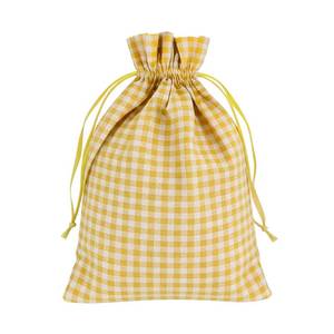 lot 10371 image: Meseeyy 5 Pcs Large Buffalo Plaid Burlap Gift Bags with Drawstring (12Wx16L, Yellow-White Plaid) Reusable Gingham Sacks Gift Pouch Bags for Easter, Spring, Birthday, Baby Shower, Wedding Party Favors
