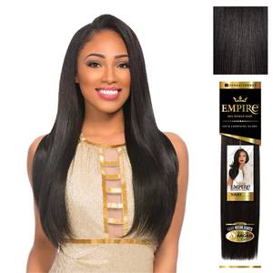 lot 10389 image: Sensationnel Empire yaki human hair - Tangle Free Weaving for Quick Weave and Sew in Styles for Faux Highlights and Fauxmiddlepart Leave Out - 1 Pack (22 inch, 1B OFFBLACK)