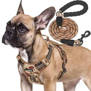 lot 11727 image: Beebiepet Heavy Duty Tactical Dog Harness for Small Dogs, No Pull Adjustable Pet Harness Reflective Service Training Easy Control Pet Vest Military K9 Working Dog Harnesses- Medium, Desert Camo