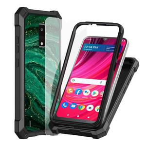 lot 12244 image: Ailiber for BLU View 4 B135DL Case, BLU View 4 Case with Screen Protector, Dual Layer Structure Protection, Shockproof Corners TPU Bumper, Heavy Duty Protective Slim Phone Cover for BLU View 4-Black