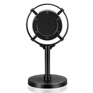 lot 12253 image: Facmogu Antique Diaphragm Condenser Microphone Props, Ancient Fake Plastic Mic from 1930s - 1940s, Vintage Retro Microphone Props for Holiday Party Shooting - Black