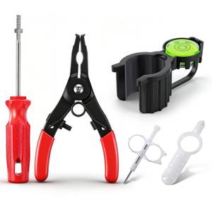 lot 12269 image: Gulfmew 5 Pcs Sprinkler Head Tool Compatible with Rain Bird and Hunter MP PGP, Sprinkler Repair Kit with Tool of Rotor, Spray Head, Screwdriver, Adjustment Tools, Rotor Hold Up Kit with Bubble Level