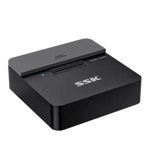 lot 12270 image: SSK SSD to USB Adapter, M.2 NVMe & SATA SSD Dock Enclosure, 10Gbps USB3.2 Gen 2 M.2 Docking Station for M KeyBM Key PCIE3.04.05.0SSD Reader