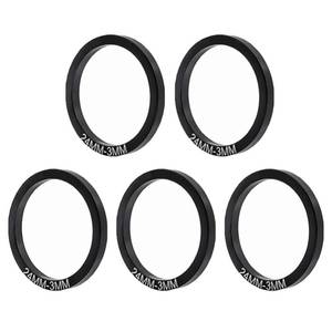 lot 12280 image: Yundxi 5 Pieces Bike Bottom Bracket Gasket Crank Washer Aluminum Alloy Bicycle Flywheel Hub Washer Spacer Diameter 24mm29mm30mm (Black Dia. 24mm Thick 3mm)