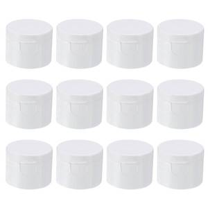 lot 12286 image: PATIKIL 28410 Replacement Flip Caps, 12Pcs Inner Dia 1.1 Plastic Reusable Non-Spill Bottle Lid for Paint Dispensing Squeeze Shampoo Drinking Bottles, White