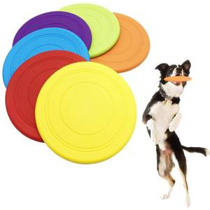 lot 12295 image: Bvrbaory 6 Pack Dog Flying Discs - Interactive, Soft Floating Saucer for Small, Medium Dogs - Safe on Teeth