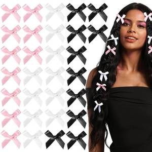 lot 12301 image: Teenitor 30pcs Hair Bow Pink Bow, Pink Black White Bows for Hair Small Hair Bows, Hair Bow Clips Cute Black White Bow Hair Accessories for Girls