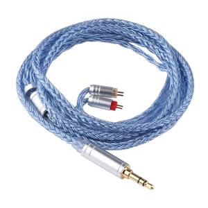lot 12327 image: Linsoul Tripowin Zonie IEM Cable, 16 Core Silver Plated Earphone Upgraded Cords, 1.25m SPC in Ear Monitor Cable for 7hz Zero2 Orchestra Lite Cadenza Hype4 Supermix4(2pin 0.78mm, 3.5mm)(Blue)