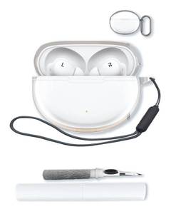 lot 12338 image: for OnePlus Nord Buds 3 Pro with Keychain,Cleaning Kit and Lanyard Soft Protective Shockproof,BOVUGAC TPU Cover for OnePlus Nord Buds 3 Pro-Clear