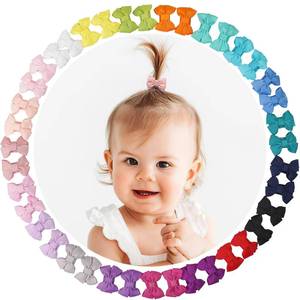 lot 12341 image: C�LLOT 40pcs Baby Bows for Girls Mini Bow Snap Clip Baby Hair Clip Grosgrain Ribbon 1.3 Tiny Hair Bows Clips for Baby Girls Toddlers Infant Fine Thin Hair in Pairs
