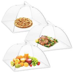 lot 12349 image: Onarway Food Covers for Outside Mesh 3 Pack 14 Inch Pop Up Fine Fly Net for Fruit - Collapsible Screen Umbrella Food Tent for Outdoor Picnic Party BBQ
