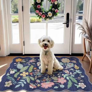 lot 12350 image: Washable 2x3 Area Rug for Entryway Easy-Clean Carpet with Non-Slip Backing for Bedroom Kitchen Stain-Resistant Durable Low Pile Floor Mat �� Perfect for High-Traffic Areas with Pets (2x3Purple)