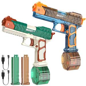 lot 13841 image: Electric Water Gun for Adults Kids, Automatic Squirt Gun Long Range Powerful Water Guns with 425120cc Capacity, Pool Toy for Summer Outdoor Beach Backyard