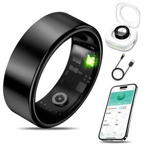 lot 14437 image: Milavan Smart Health Ring for Women Men Fitness Tracker with Heart Rate, Blood Oxygen, Blood Pressure, Sleep Monitoring, Graphite 7