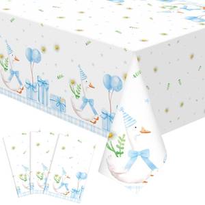 lot 14447 image: Oudain 3 Pcs Silly Goose Birthday Decorations Table Cloth 108 x 54 in One Silly Goose Table Covers Disposable Plastic Theme Party Decorations Tablecloths for Boys Girls 1st Birthday Baby Shower(Blue)