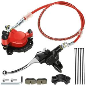 lot 14465 image: YOXUFA Mini Bike Hydraulic Disc Brake Caliper Kit Replacement for Baja Doodle Bug DB30 Blitz Dirt Bug Predator 79cc 97cc 2.8hp Mini Bike Parts with 50 inch Hose Tube Master Cylinder