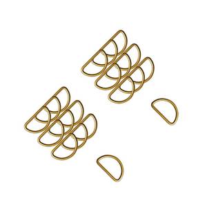 lot 14478 image: ZoloAJay 20pcs 1(25mm) D Rings Welded Strong Metal Bronze Semi-Circular D Ring for Pet Collars Hardware Bags Ring Buckle Strap Hand DIY Sewing Accessories